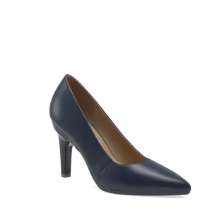 The Panel Pump - Navy Leather   Stiletto Heel Kit 4 Navy - FINAL SALE