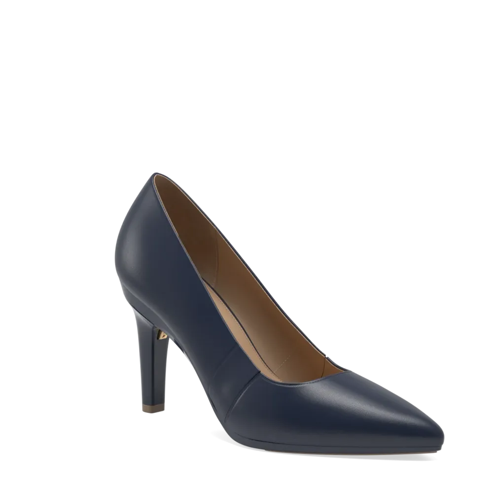 The Panel Pump - Navy Leather   Stiletto Heel Kit 4 Navy - FINAL SALE