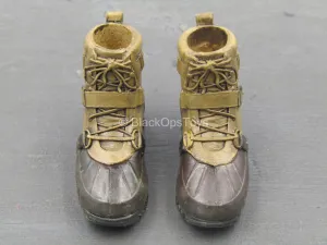 TWD - Carl Grimes - Brown Hiking Boots (Peg Type)