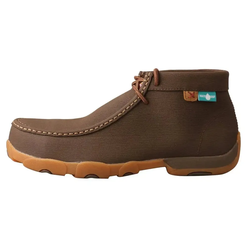 TWISTED X - Work Chukka Driving Moc, Nano Toe, Waterproof - Chocolate