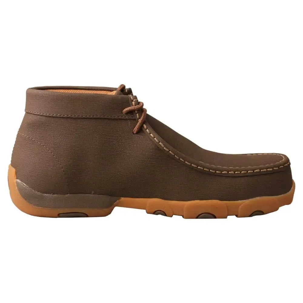 TWISTED X - Work Chukka Driving Moc, Nano Toe, Waterproof - Chocolate