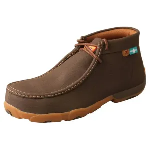 TWISTED X - Work Chukka Driving Moc, Nano Toe, Waterproof - Chocolate