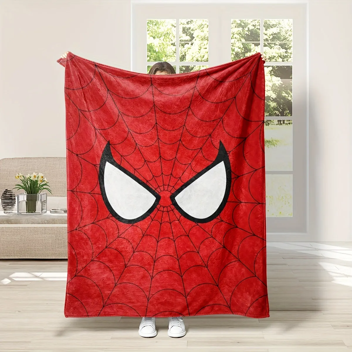 Ultra-Soft Spider-Man Flannel Throw Blanket - Cozy & Warm for Couch, Bed, Camping | All-Season Comfort