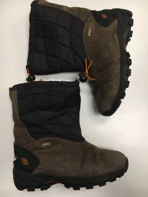 Used Merrell Brown/Black JR Size 4 Winter Boots