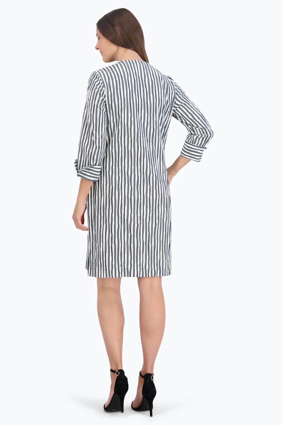 Vena Crinkle Stripe Dress