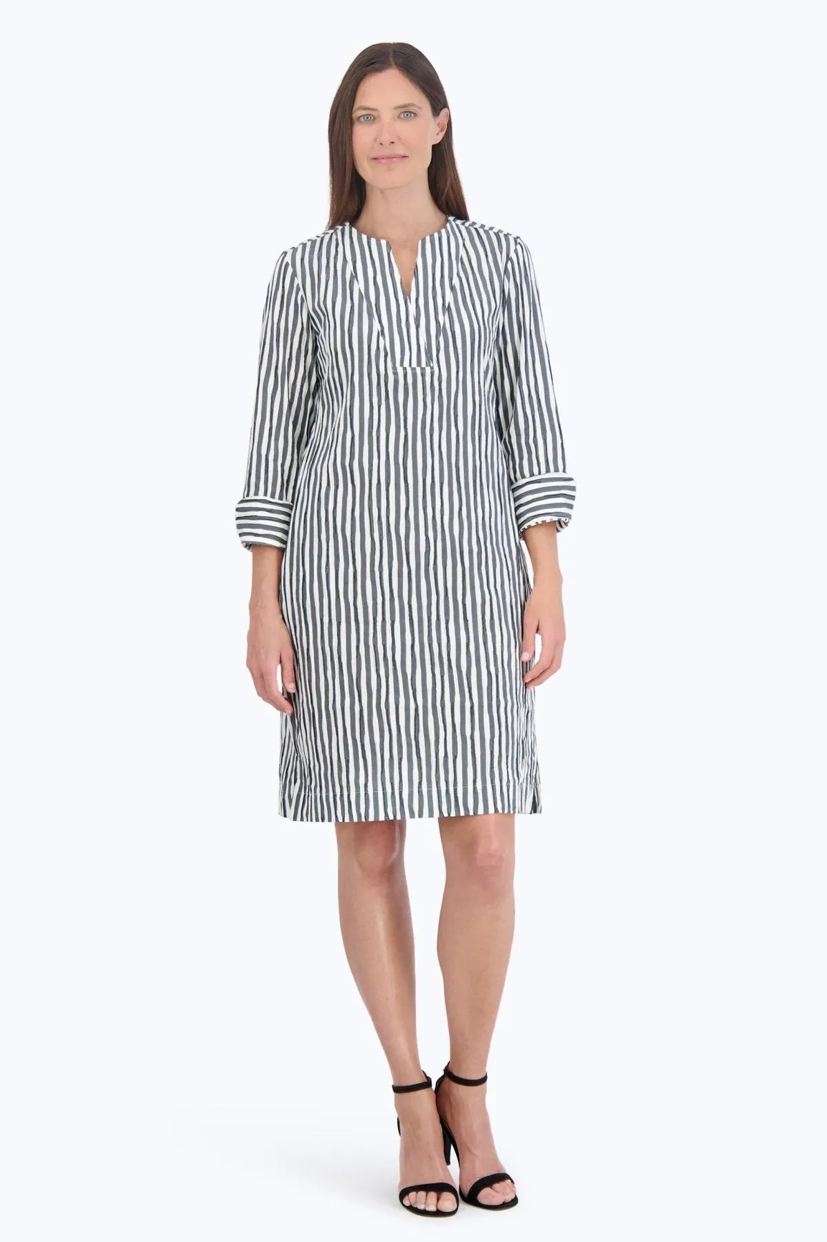 Vena Crinkle Stripe Dress