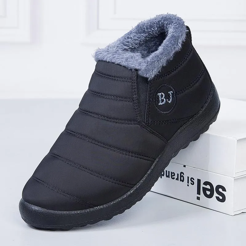 Warm Snow Shoes For Women Outdoor Fur Lining Winter Shoes Anti-Slip Lightweight Ankle Bootie