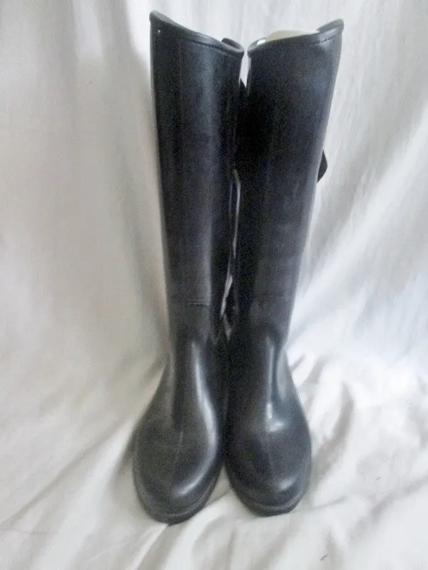 Womens DAV Gumboots Steampunk Wellies Rain Boots Rainboots BLACK 8 Foul Weather