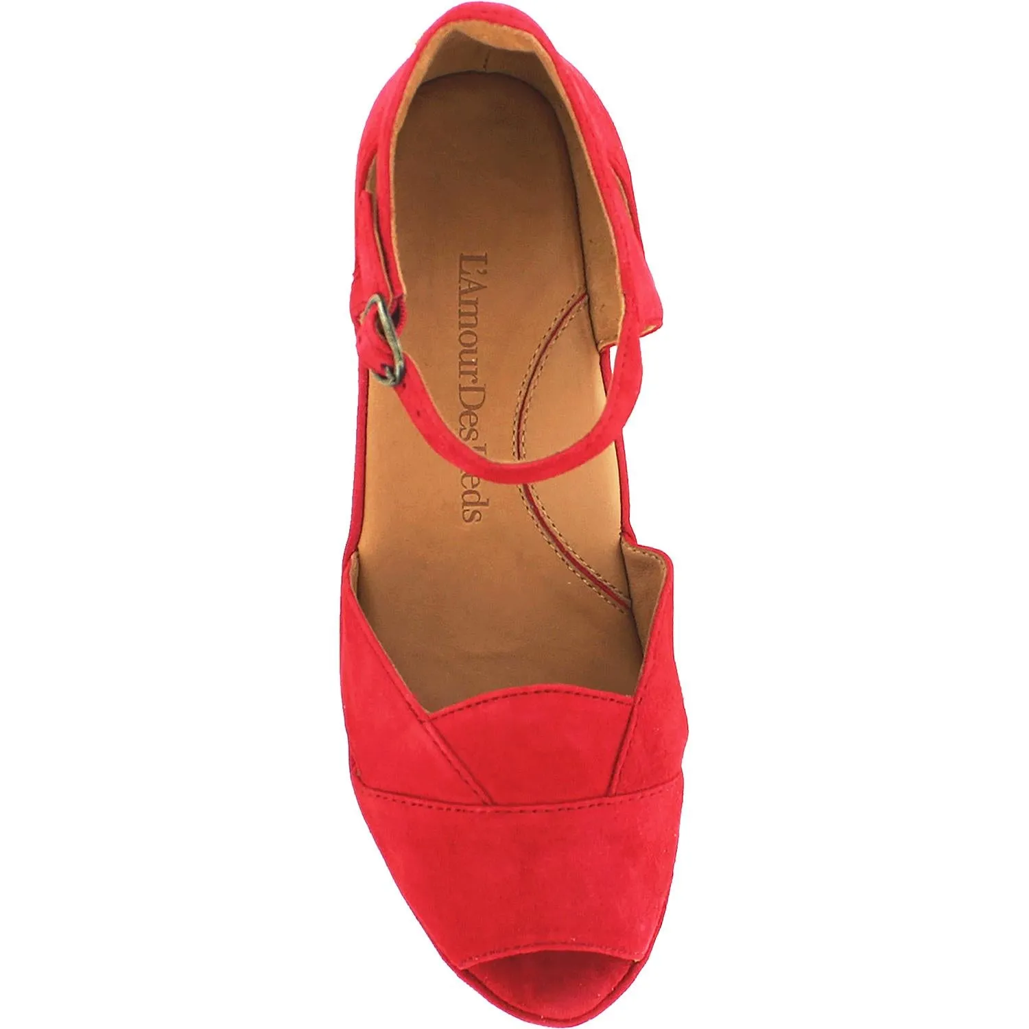 Women's L'Amour Des Pieds Betterton Red Kid Suede