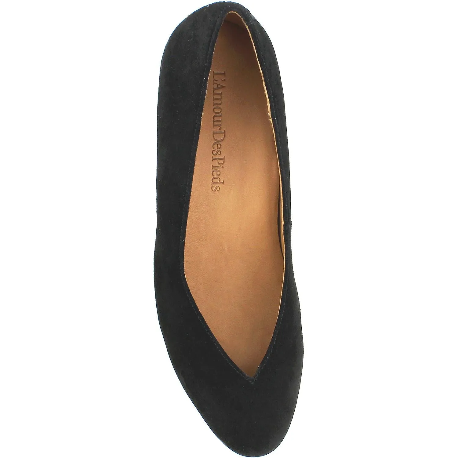 Women's L'Amour Des Pieds Jozefa Black Kid Suede