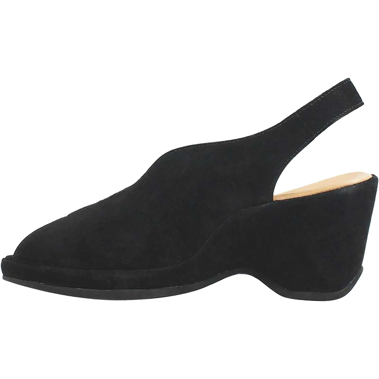 Women's L'Amour Des Pieds Odetta Black Kid Suede