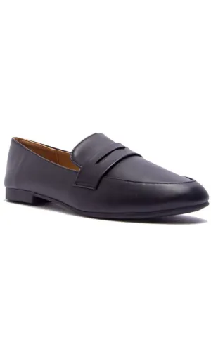 Women's Pointed Toe Slip On Penny Loafers - Black - Final Sale