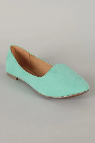 Women's Slip On Suede Ballerina Flat Shoes Jolene-01